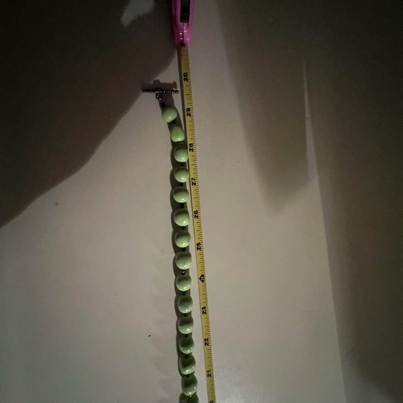 Lime Green Turquoise necklace with sterling silver - Picture 4 of 5